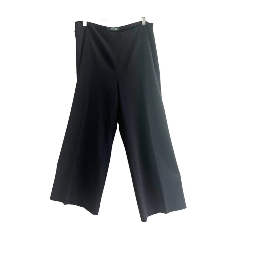 Lauren by Ralph Lauren Wide Leg Wool Career Dress Pants Size 10 Old Money